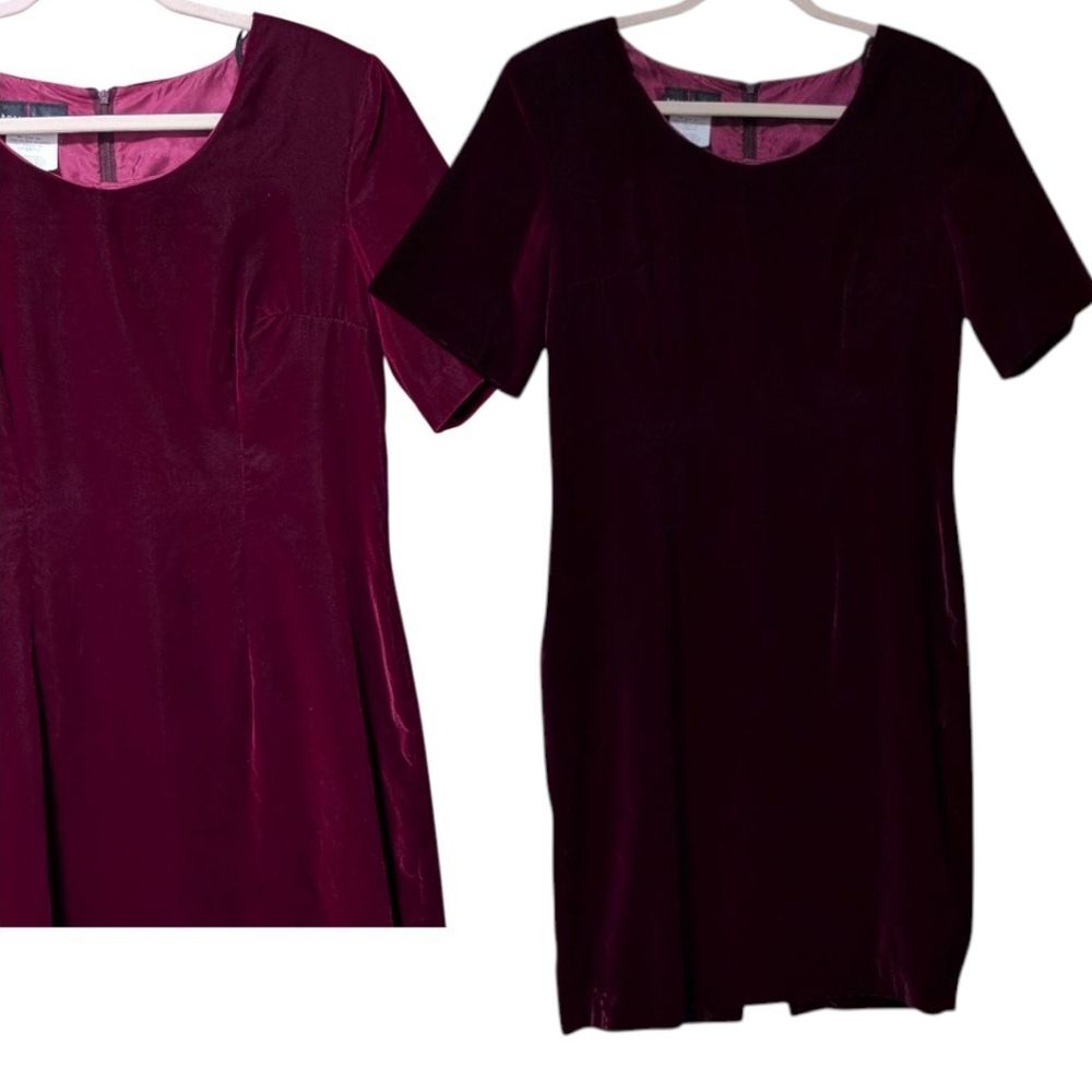 My Michelle knee-length dress size 10 rich red velvet